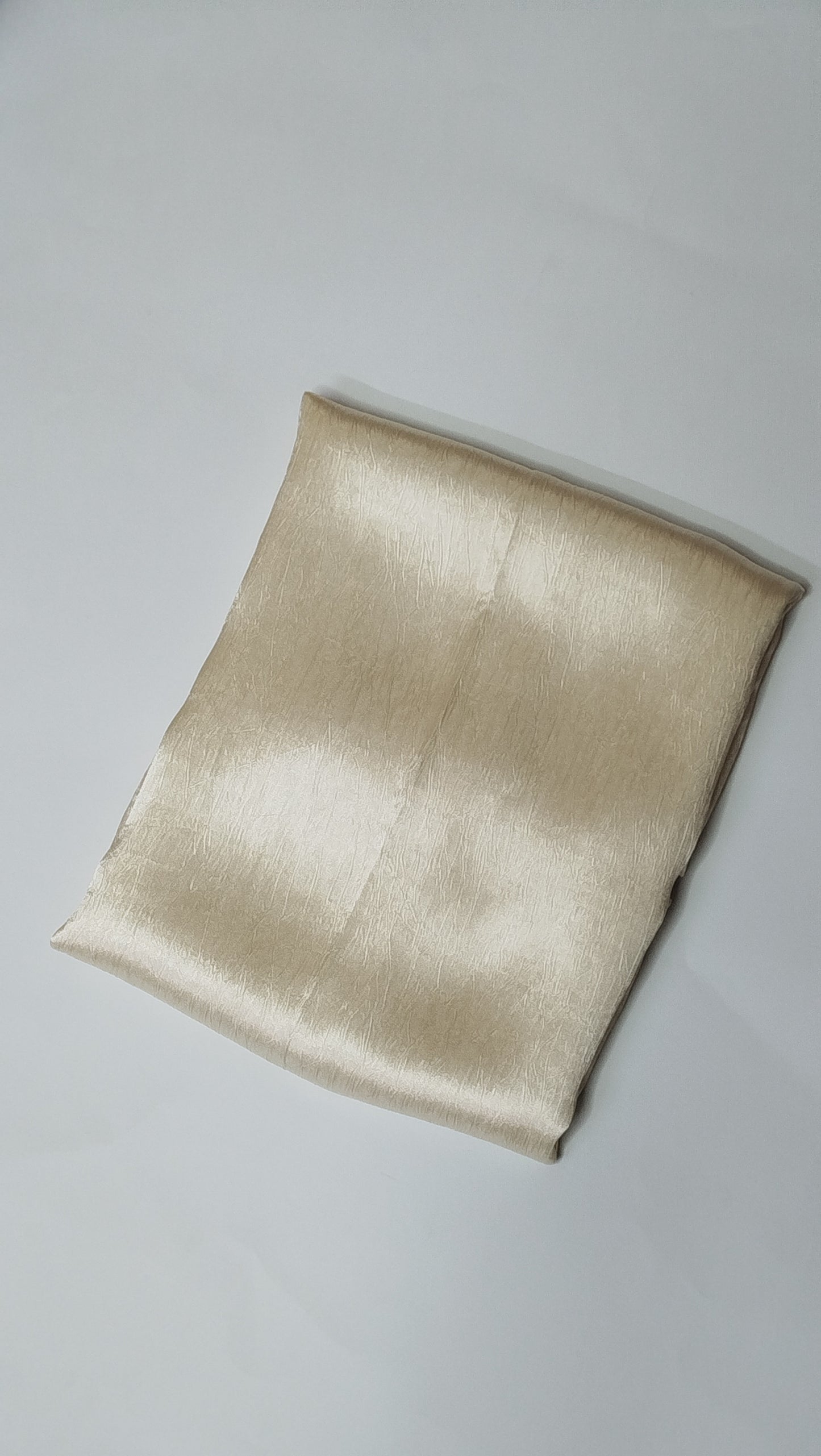 Champagne Blush: Crinkle Silk Hijab