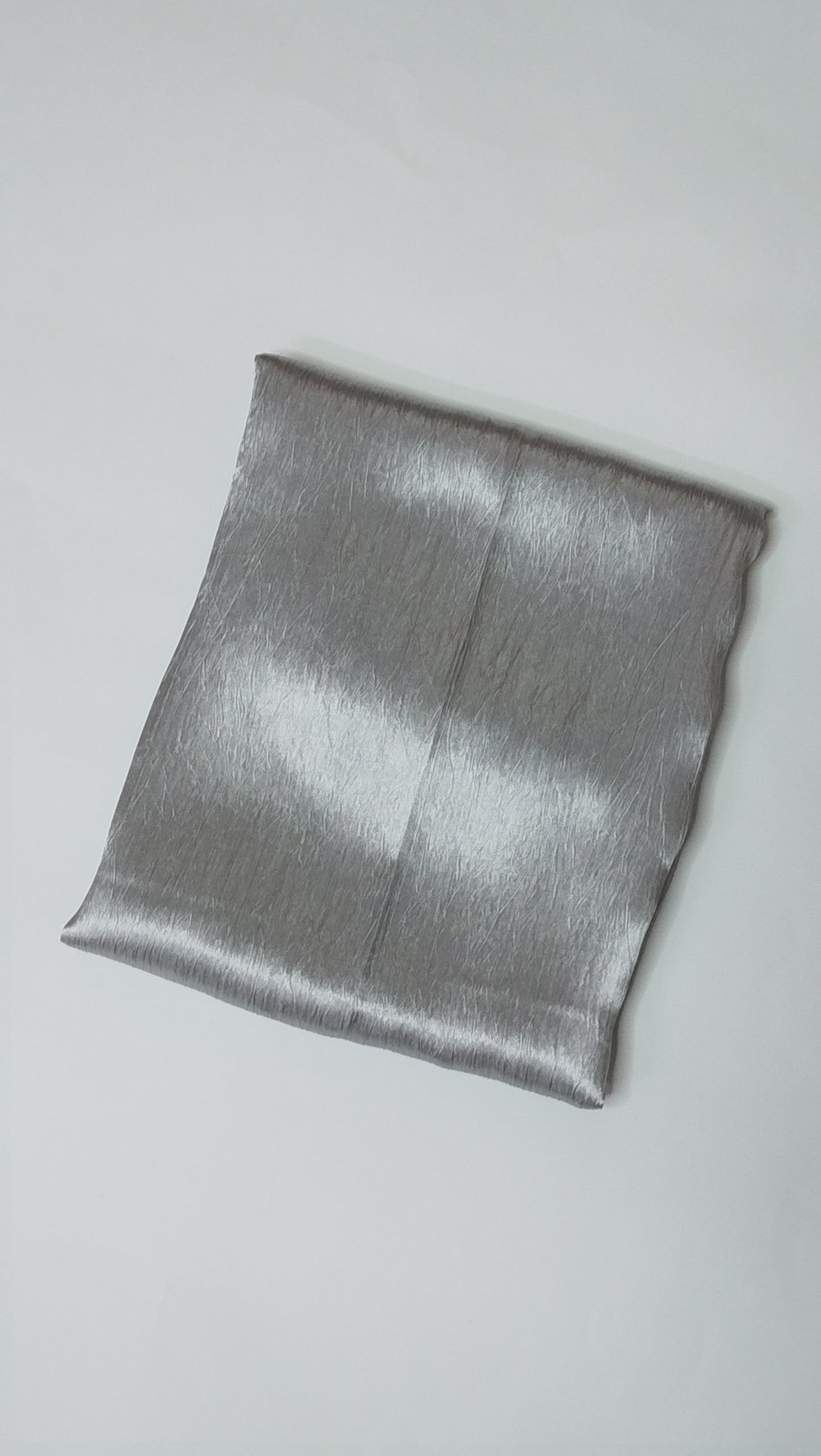Silver Grey: Crinkle Silk Hijab