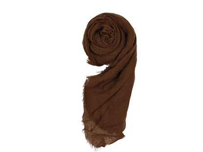 Crimps Hijab - Brown