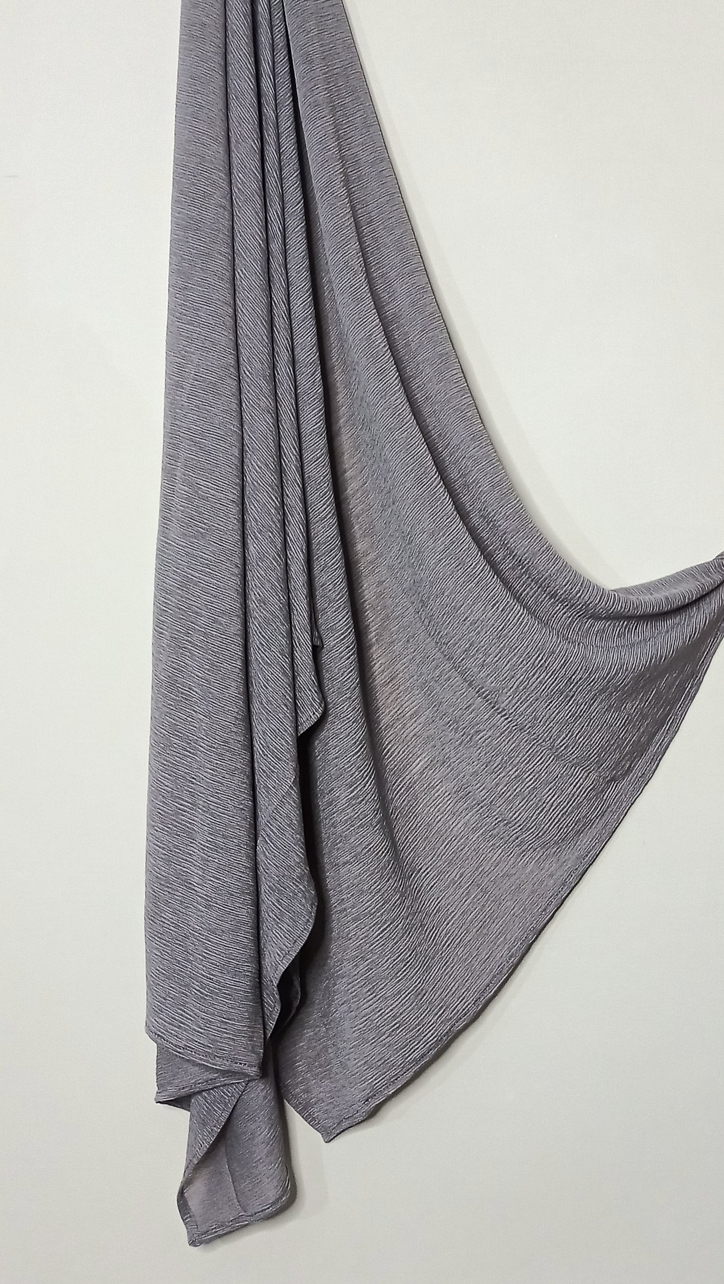 Pleated Jersey Hijabs -Stone Grey