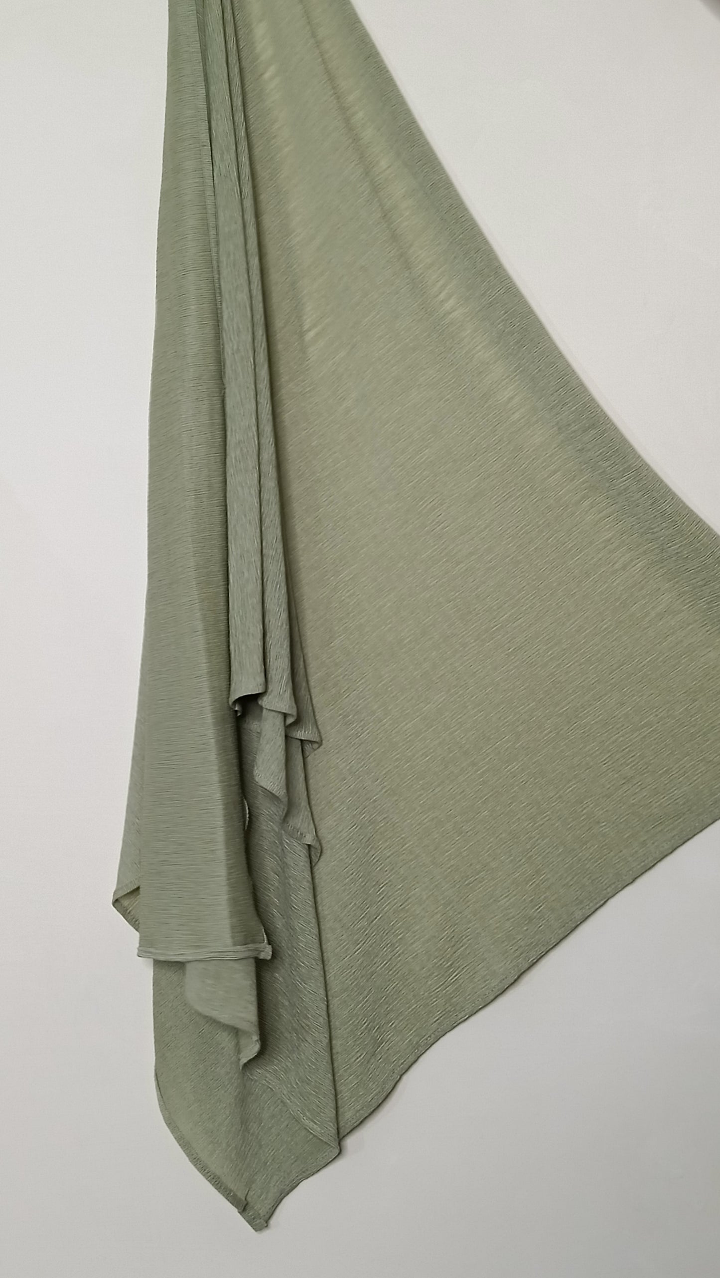 Pleated Jersey Hijabs - Sage Green