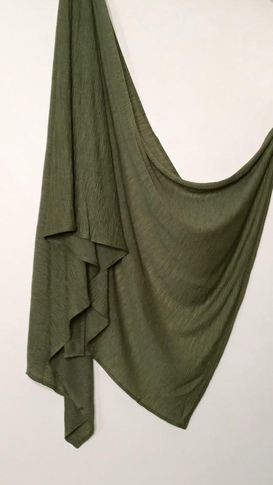 Pleated Jersey Hijabs - Forest Green