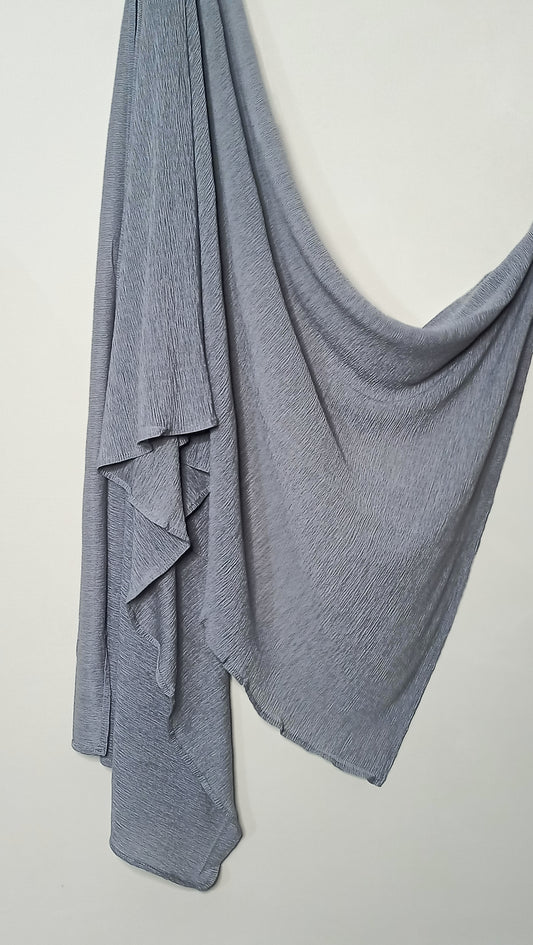 Pleated Jersey Hijabs - Silver Cloud