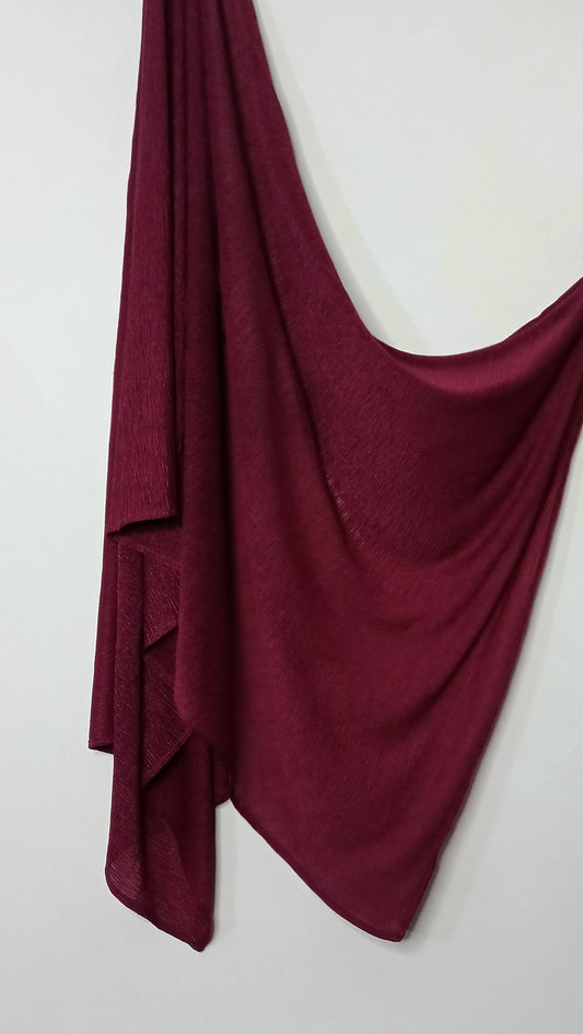 Pleated Jersey Hijabs - Crimson Red