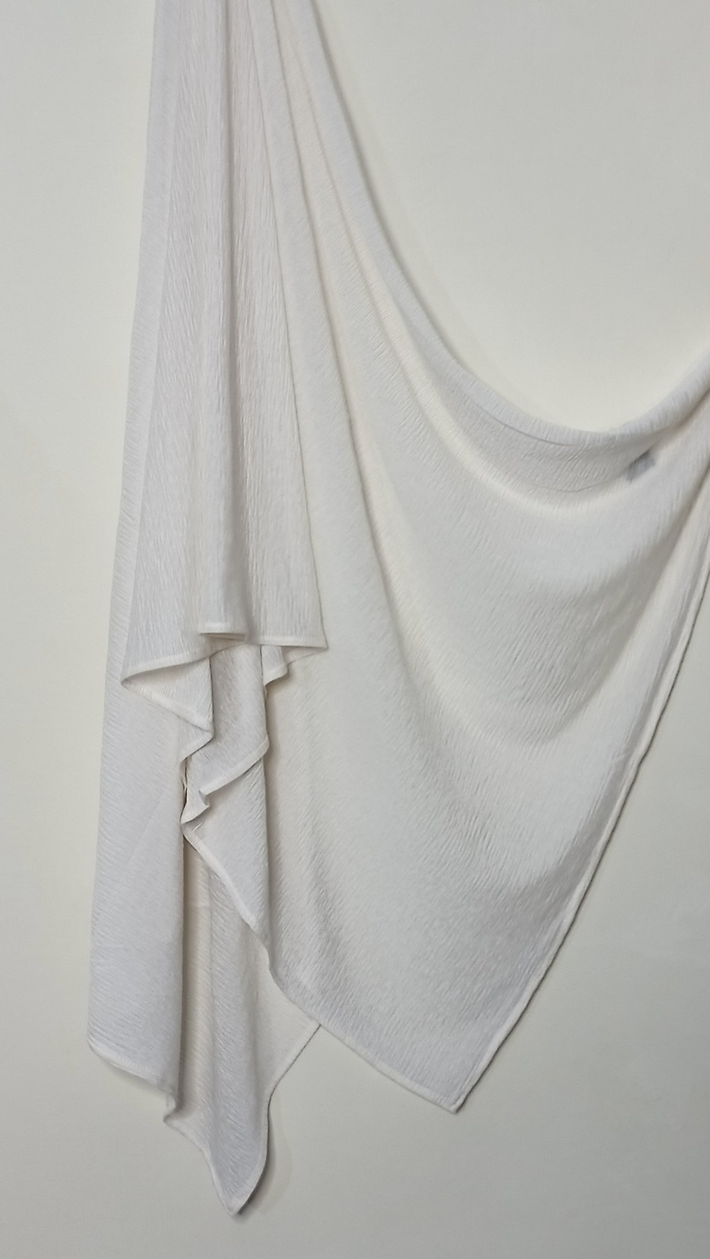 Pleated Jersey Hijabs - Pearl White