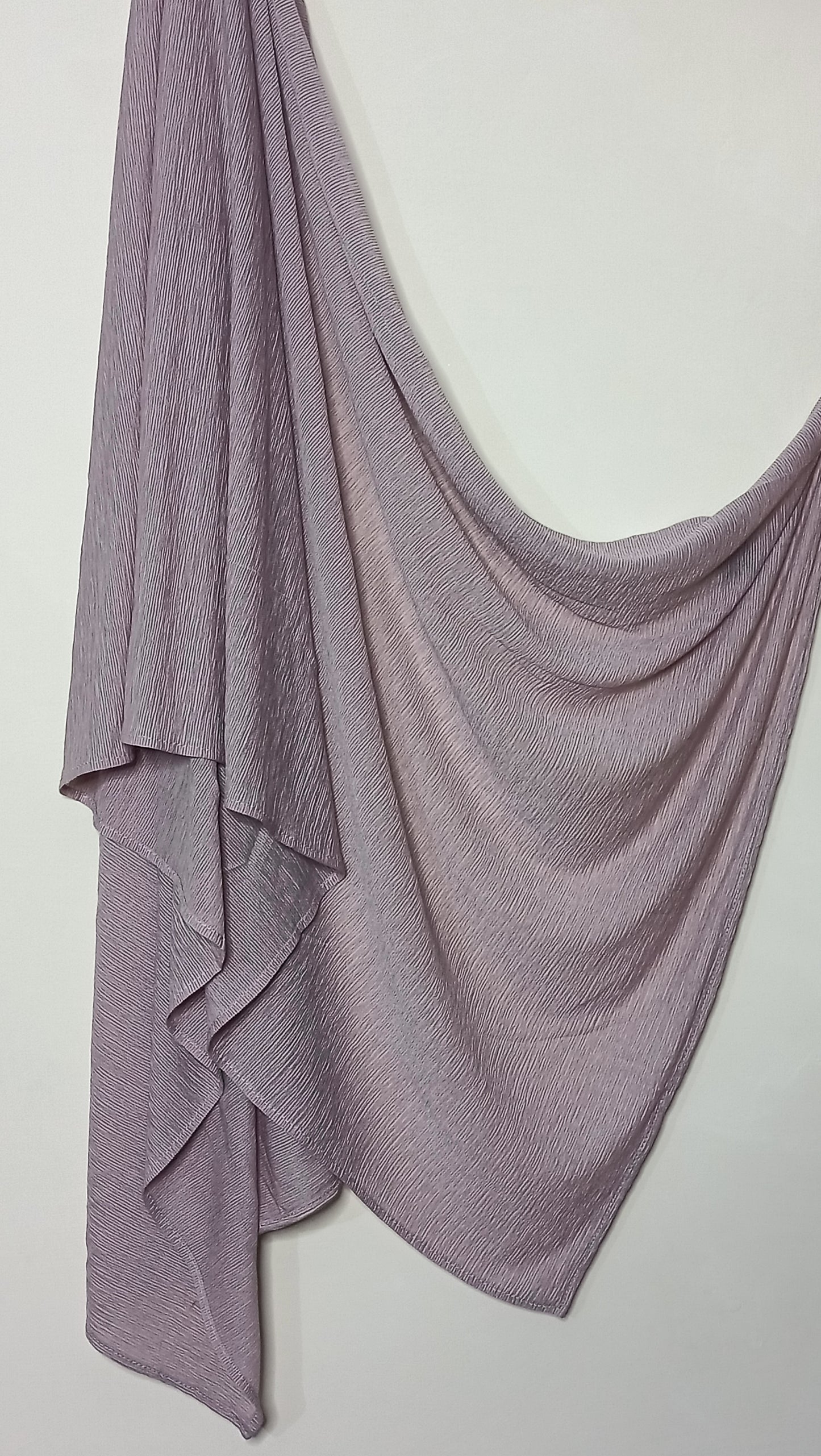 Pleated Jersey Hijabs - Mauve Charm