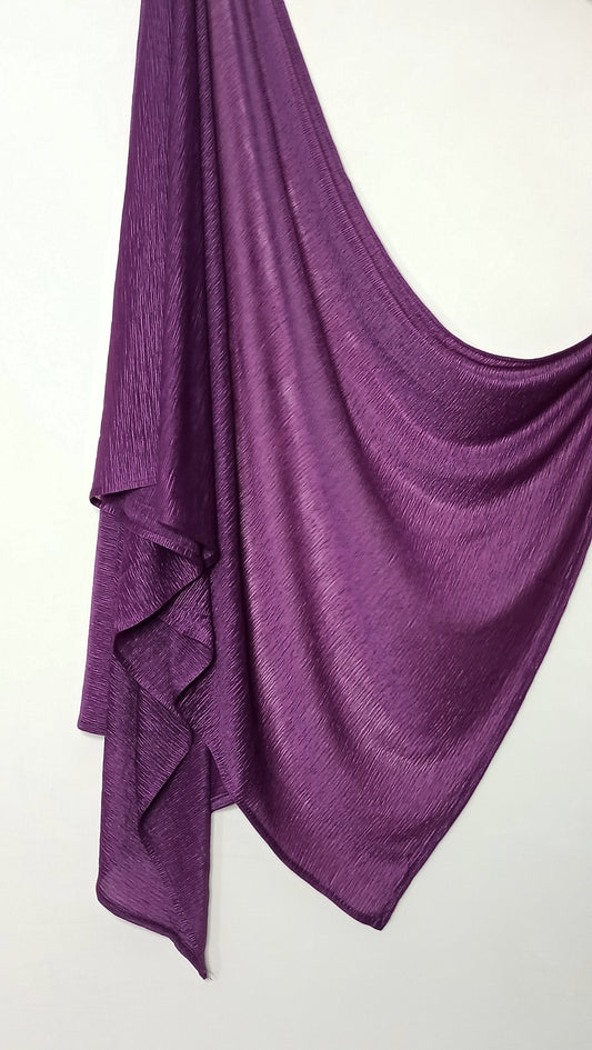 Pleated Jersey Hijabs - Deep Plum