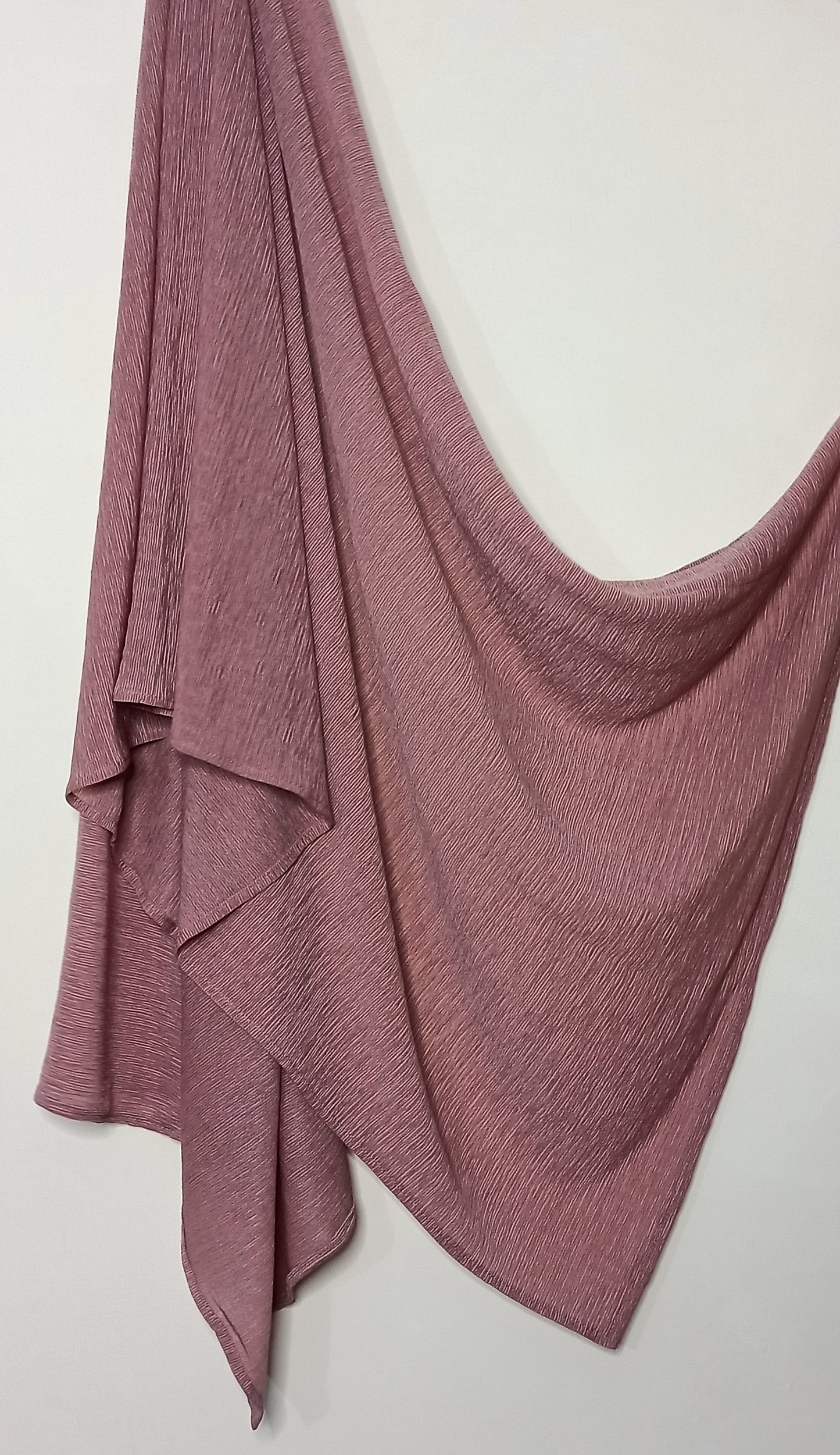 Pleated Jersey Hijabs - Dusty Rose