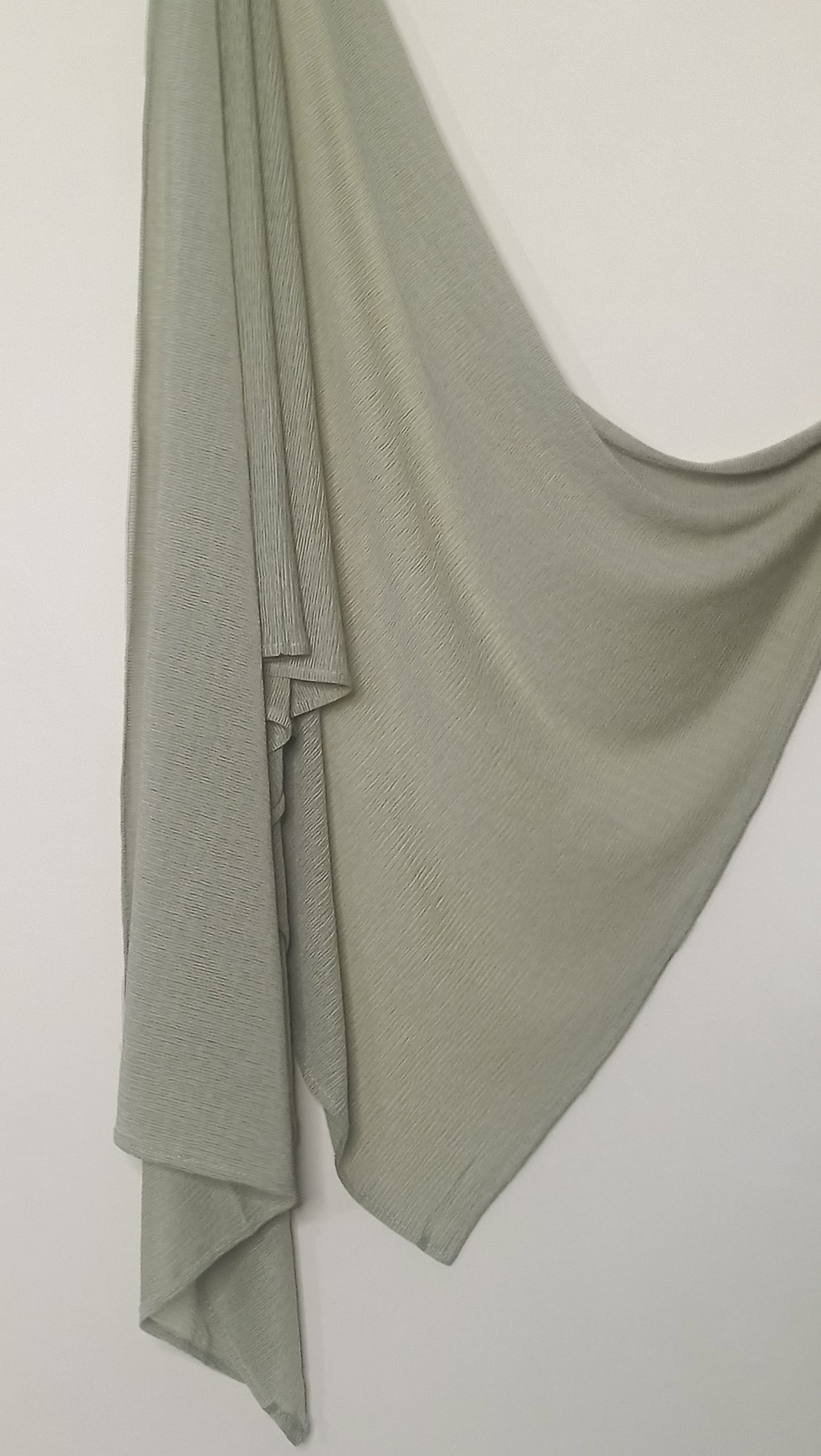 Pleated Jersey Hijabs - Sage Mist