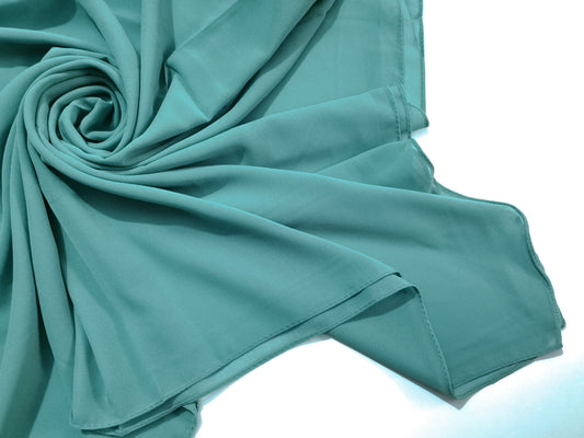 Georgette Hijab - Aqua Green