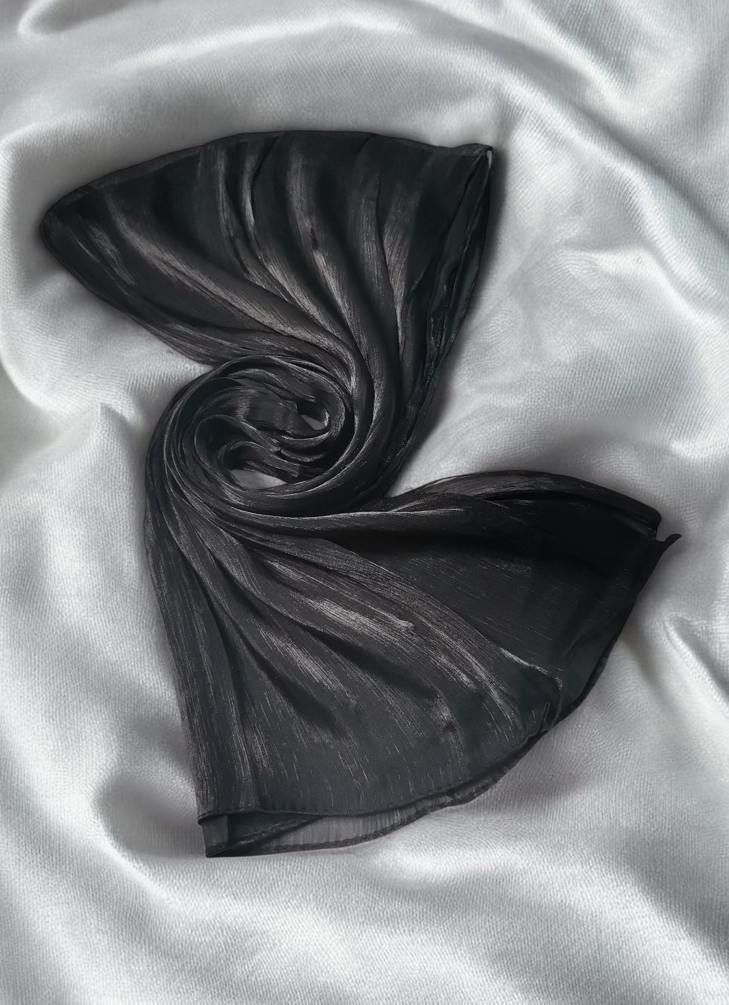 Organza Hijab - Midnight Black