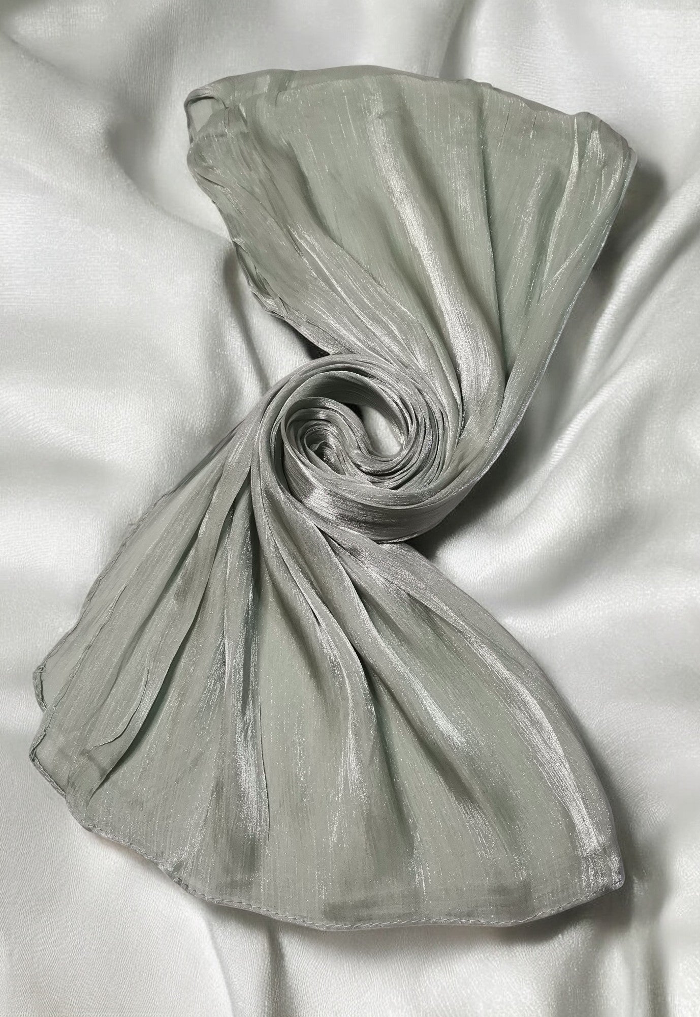 Organza Hijab - Sage Mist