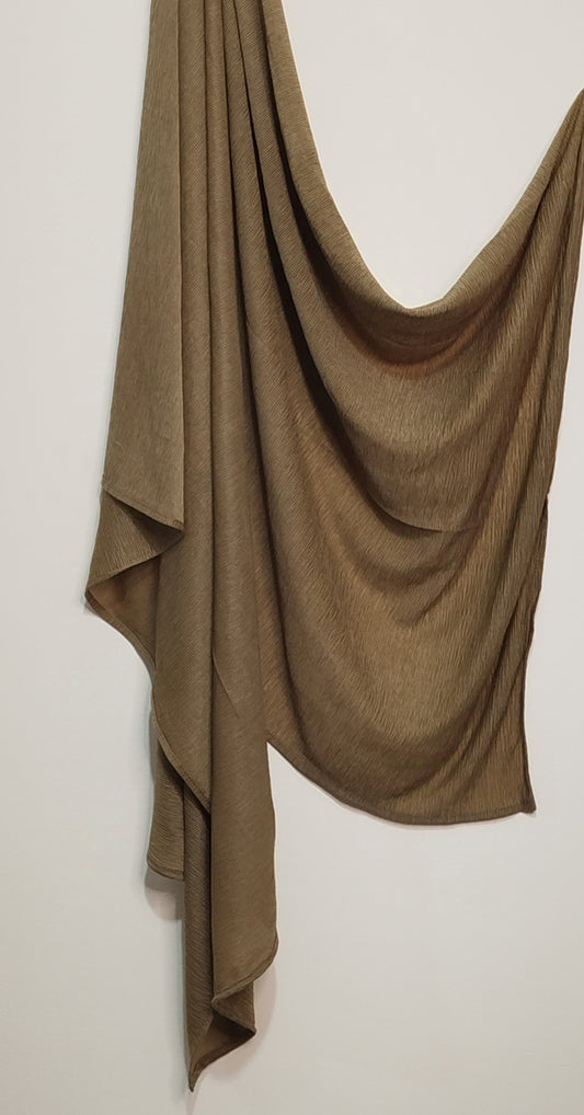 Pleated Jersey Hijabs - Golden Sand