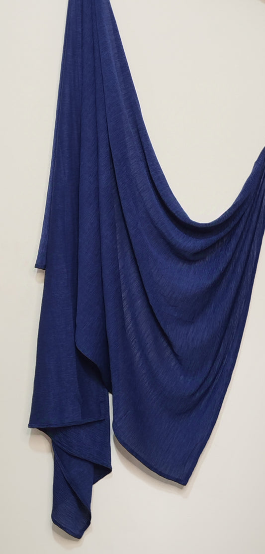 Pleated Jersey Hijabs - Royal Blue