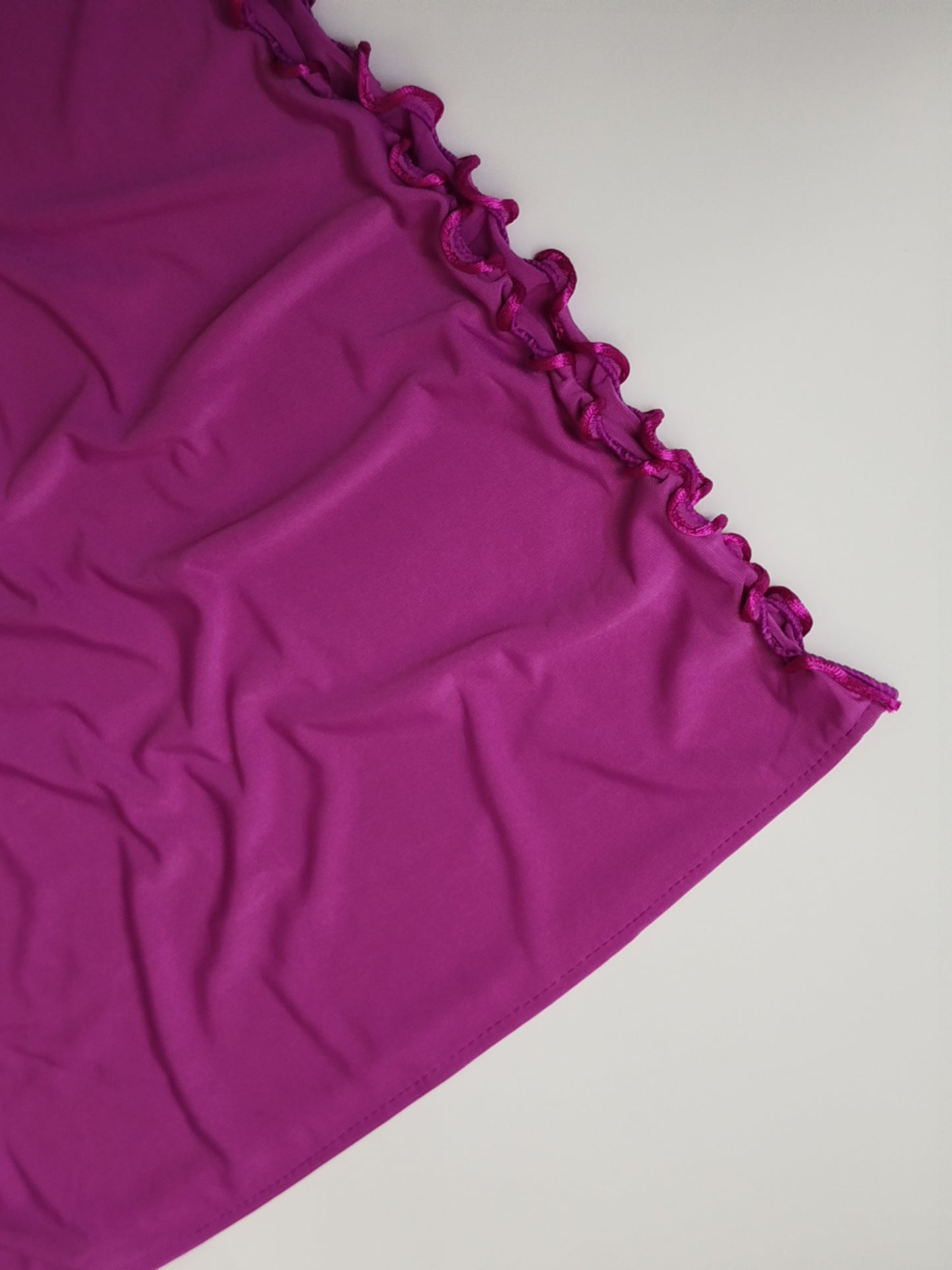 Ruffle Jersey Hijab - Magenta