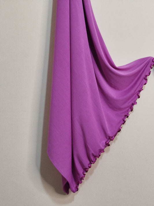 Ruffle Jersey Hijab - Magenta