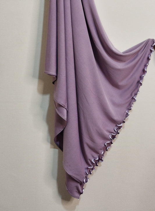 Ruffle Jersey Hijab - Mauve