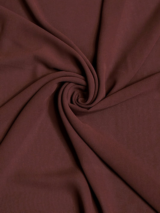 Georgette Hijab - Deep Maroon