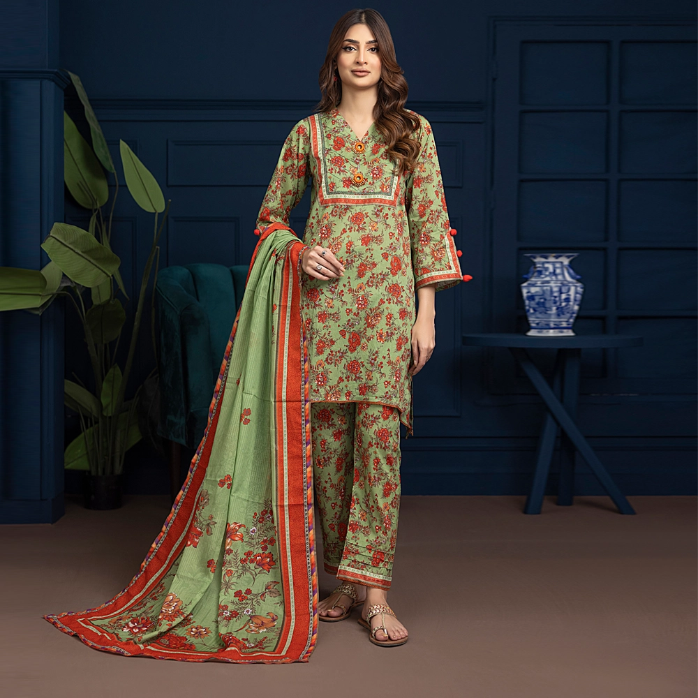 Regalia-3PC Printed Lawn Suit - IS1