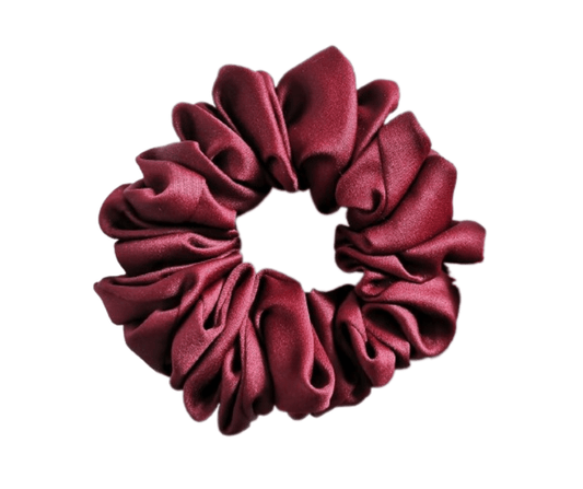 Maroon Medium - Silk Scrunchie