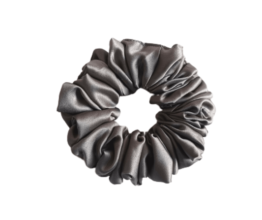 Grey Medium - Silk Scrunchie