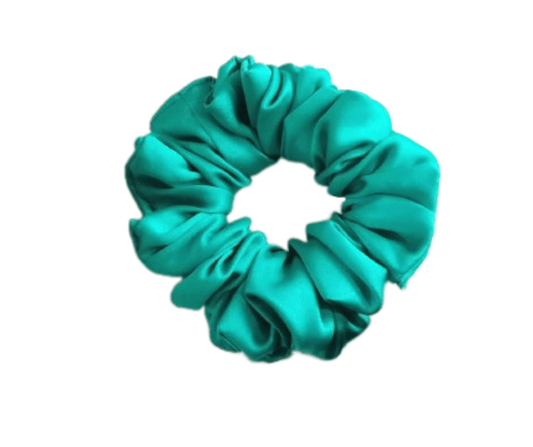 Dark Turquoise Small - Silk Scrunchie