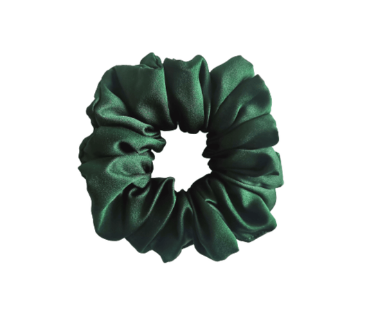 Dark Green Small - Silk Scrunchie