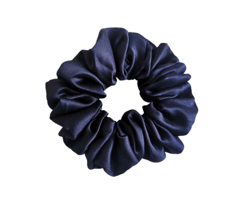 Navy Blue Small - Silk Scrunchie