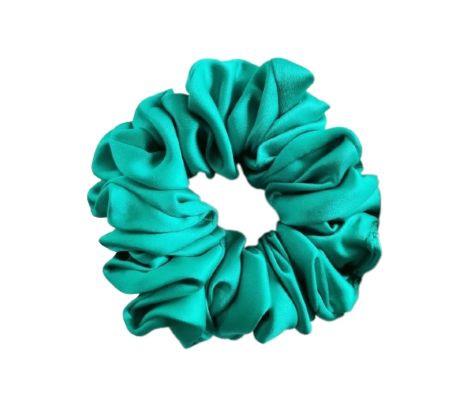 Dark Turquoise Medium - Silk Scrunchie