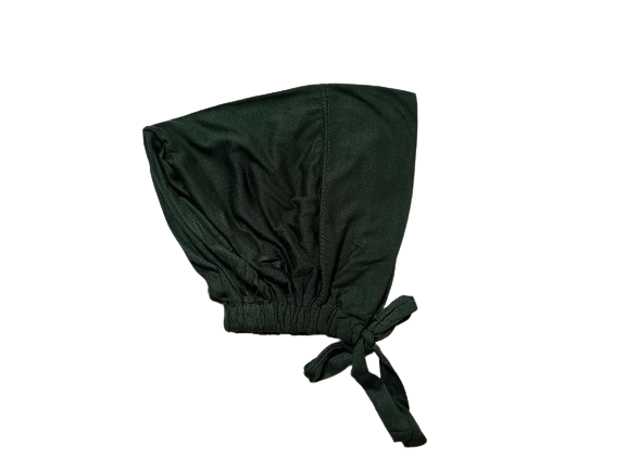 Dark Green Underscarve Cap With Tie Back Closure