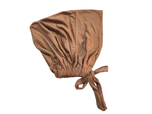 Light Brown Underscarve Cap With Tie Back Closure