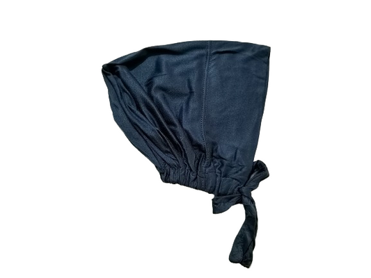 Dark Blue Underscarve Cap With Tie Back Closure