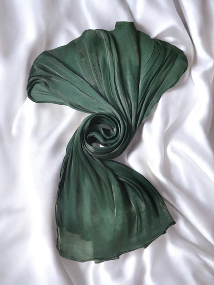 Organza Hijab - Emerald Green