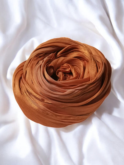 Organza Hijab - Rust Orange