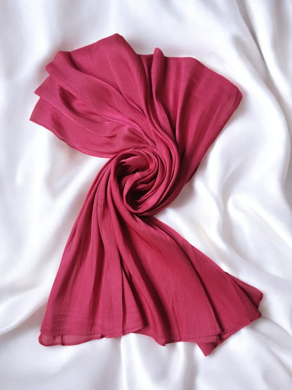 Organza Hijab - Ruby Blush