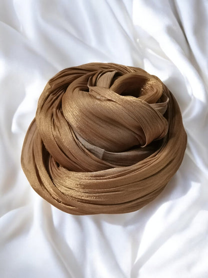 Organza Hijab - Golden Brown