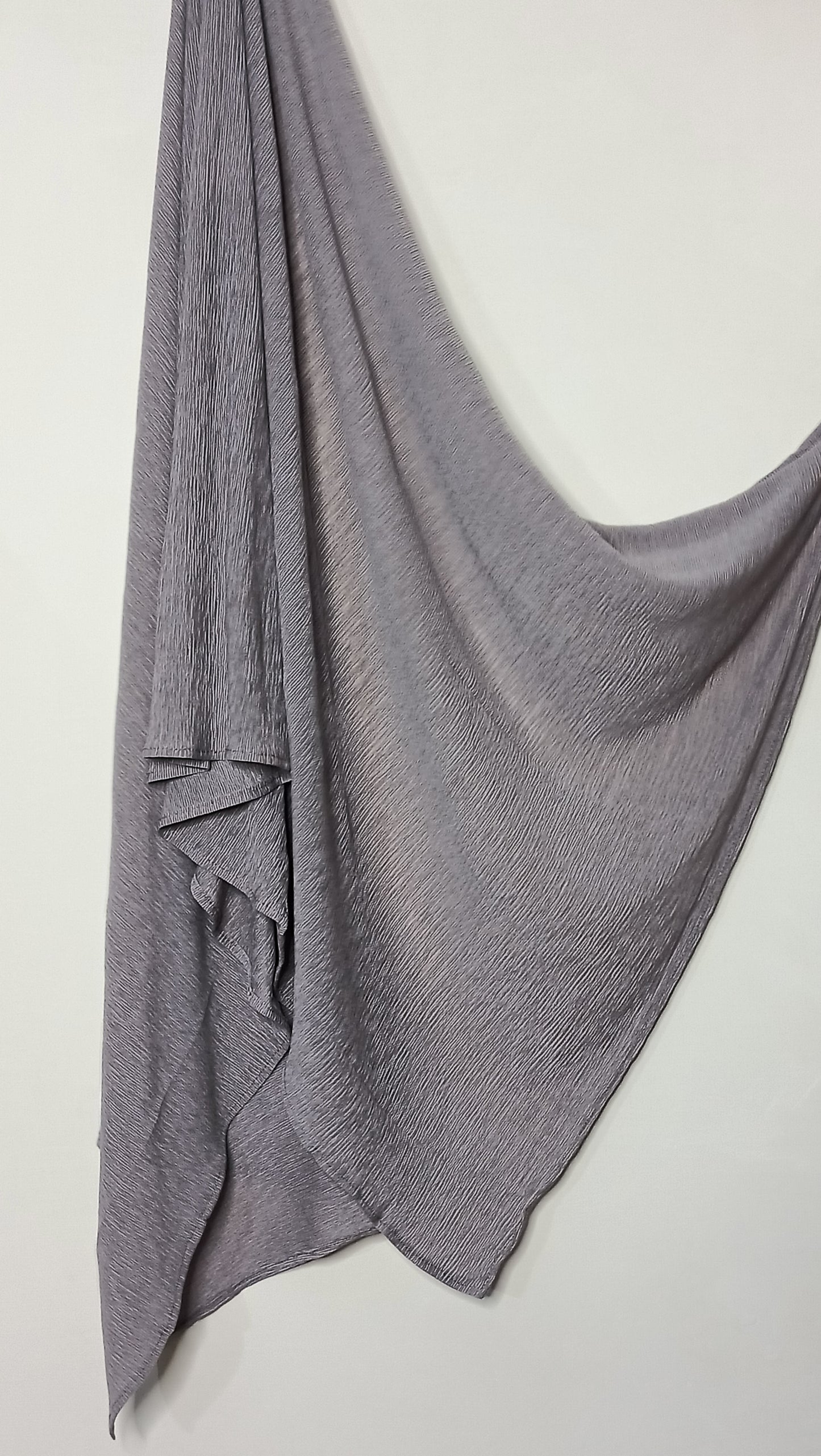 Pleated Jersey Hijabs - Stormy Grey