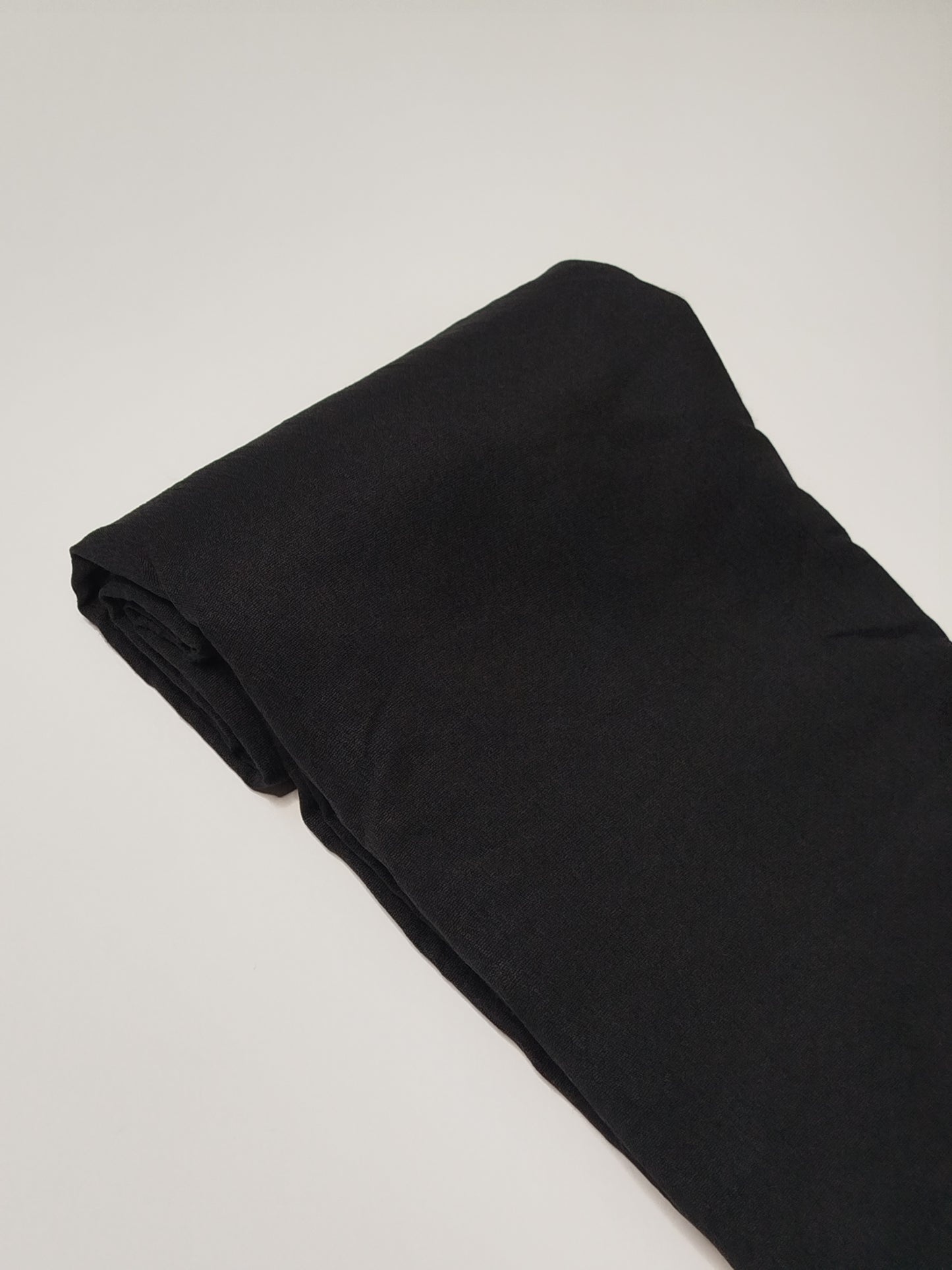 Textured Cotton Hijab: Classic Black