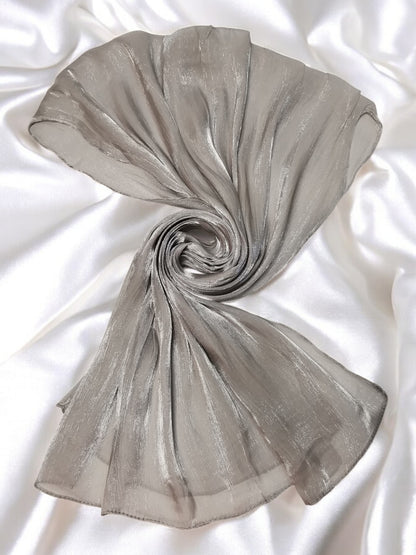 Organza Hijab - Silver Grey