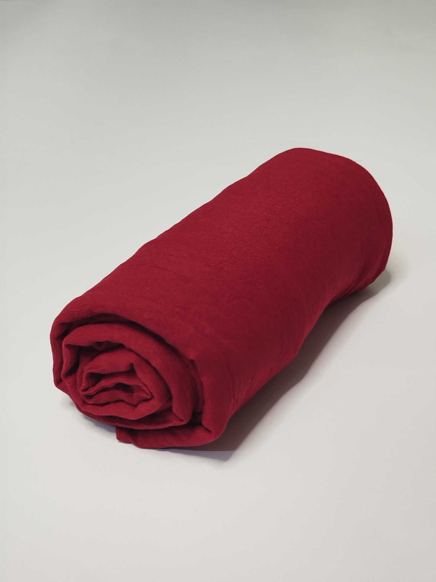 Textured Cotton Hijab: Ruby Red