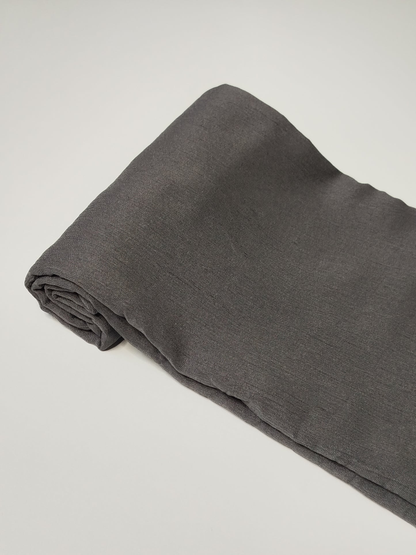 Textured Cotton Hijab: Charcoal Grey