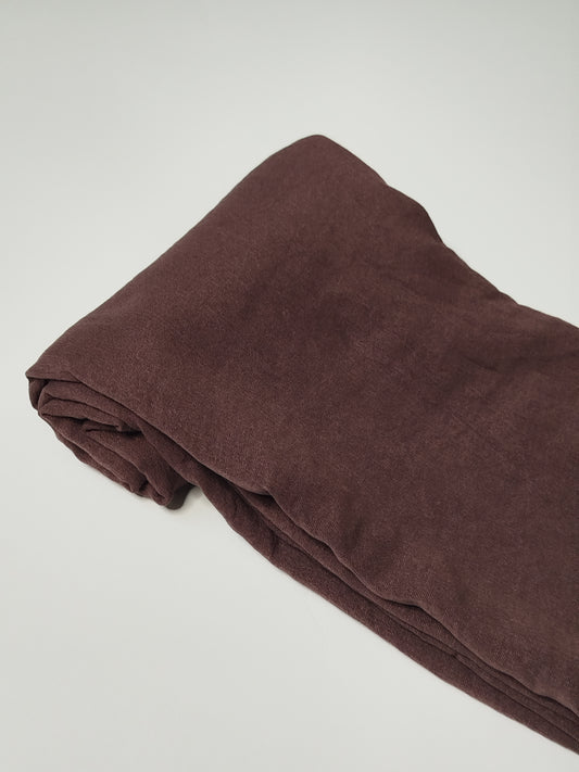 Textured Cotton Hijab: Dark Cocoa