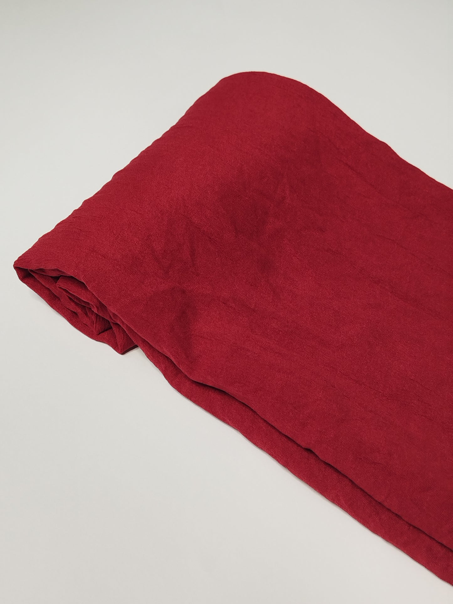 Textured Cotton Hijab: Ruby Red