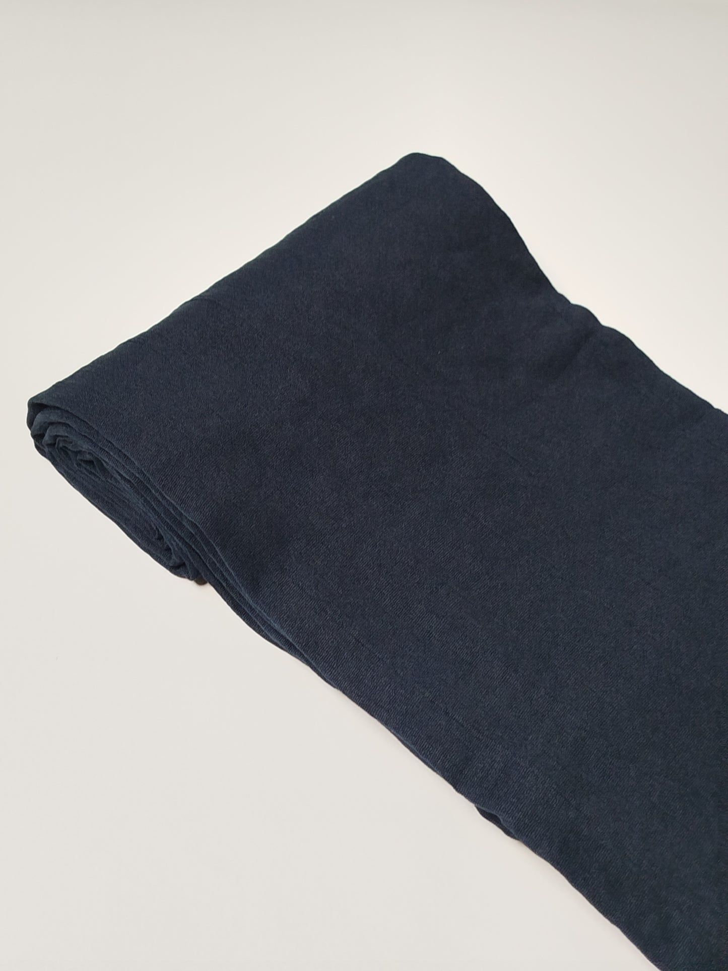 Textured Cotton Hijab: Navy Blue