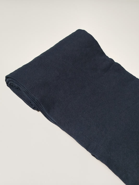 Textured Cotton Hijab: Navy Blue