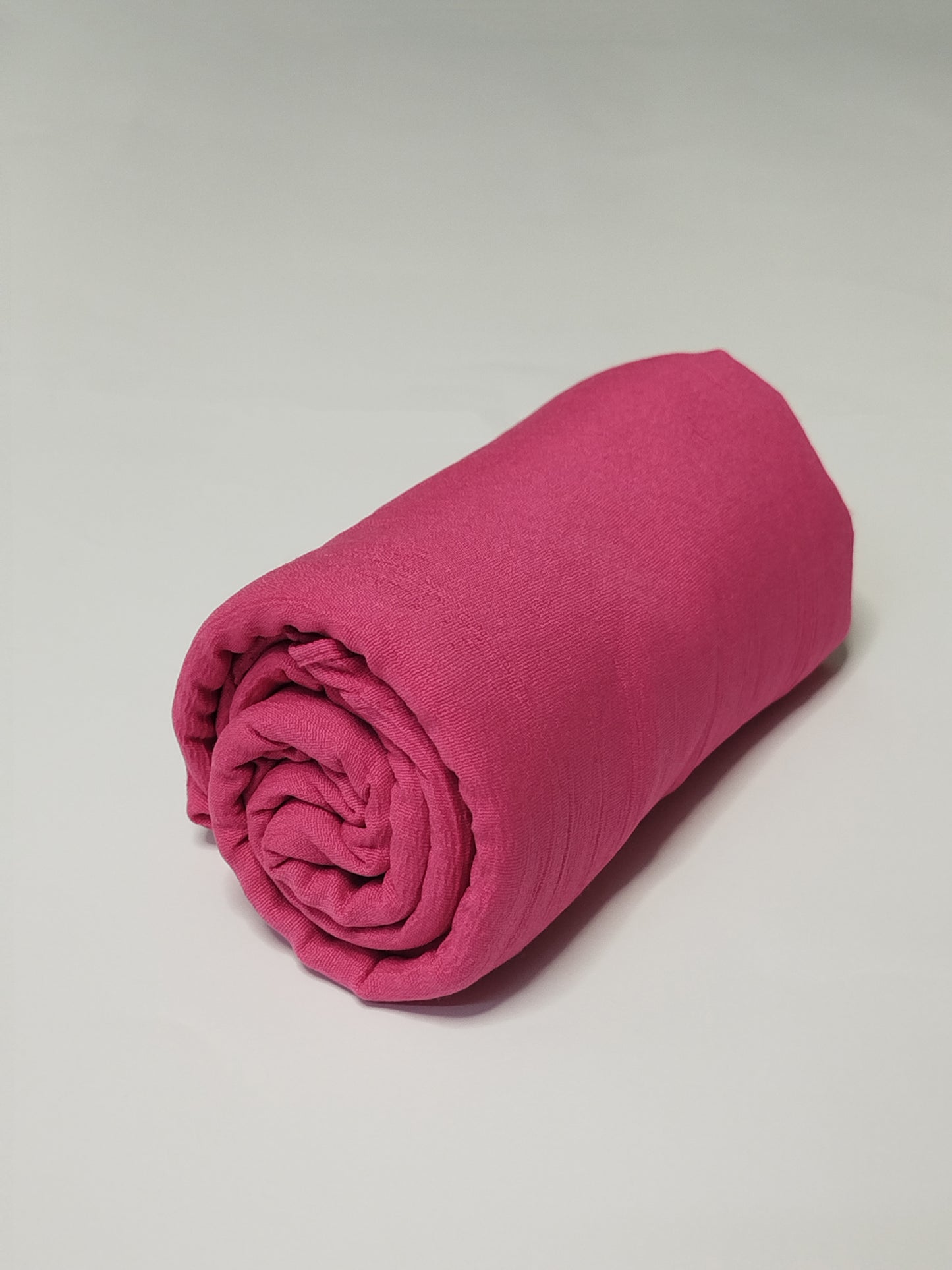 Textured Cotton Hijab: Hot Pink