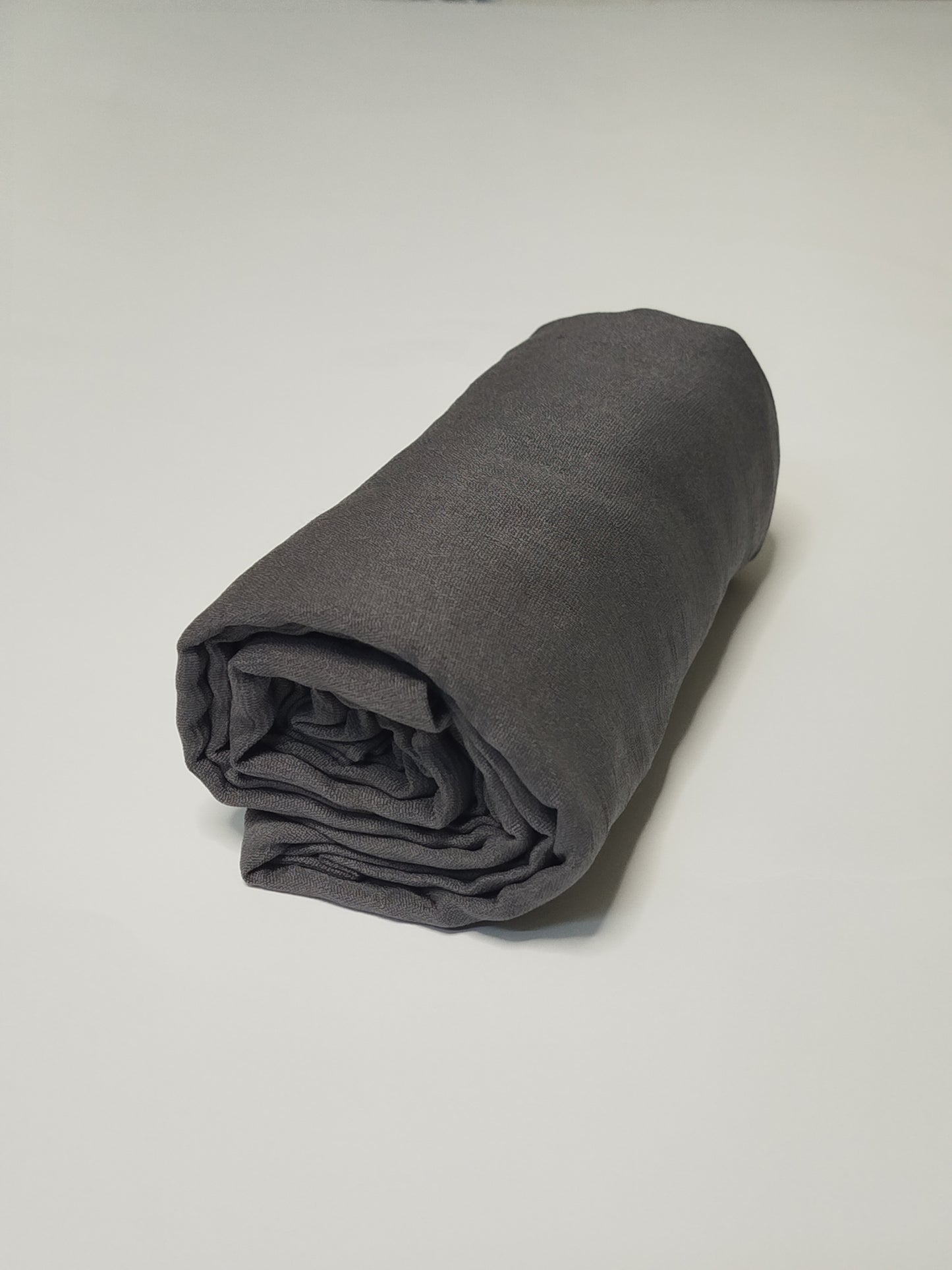 Textured Cotton Hijab: Charcoal Grey