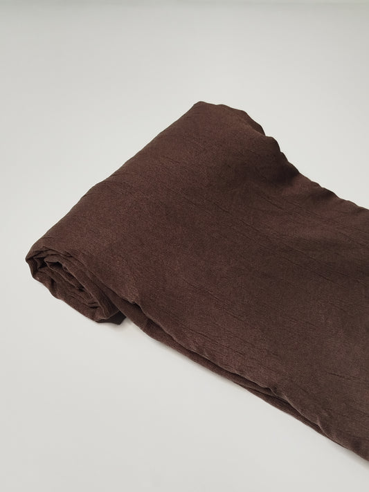 Textured Cotton Hijab: Expresso Brown