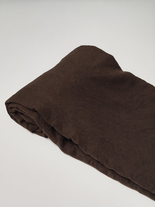 Textured Cotton Hijab: Chocolate Brown