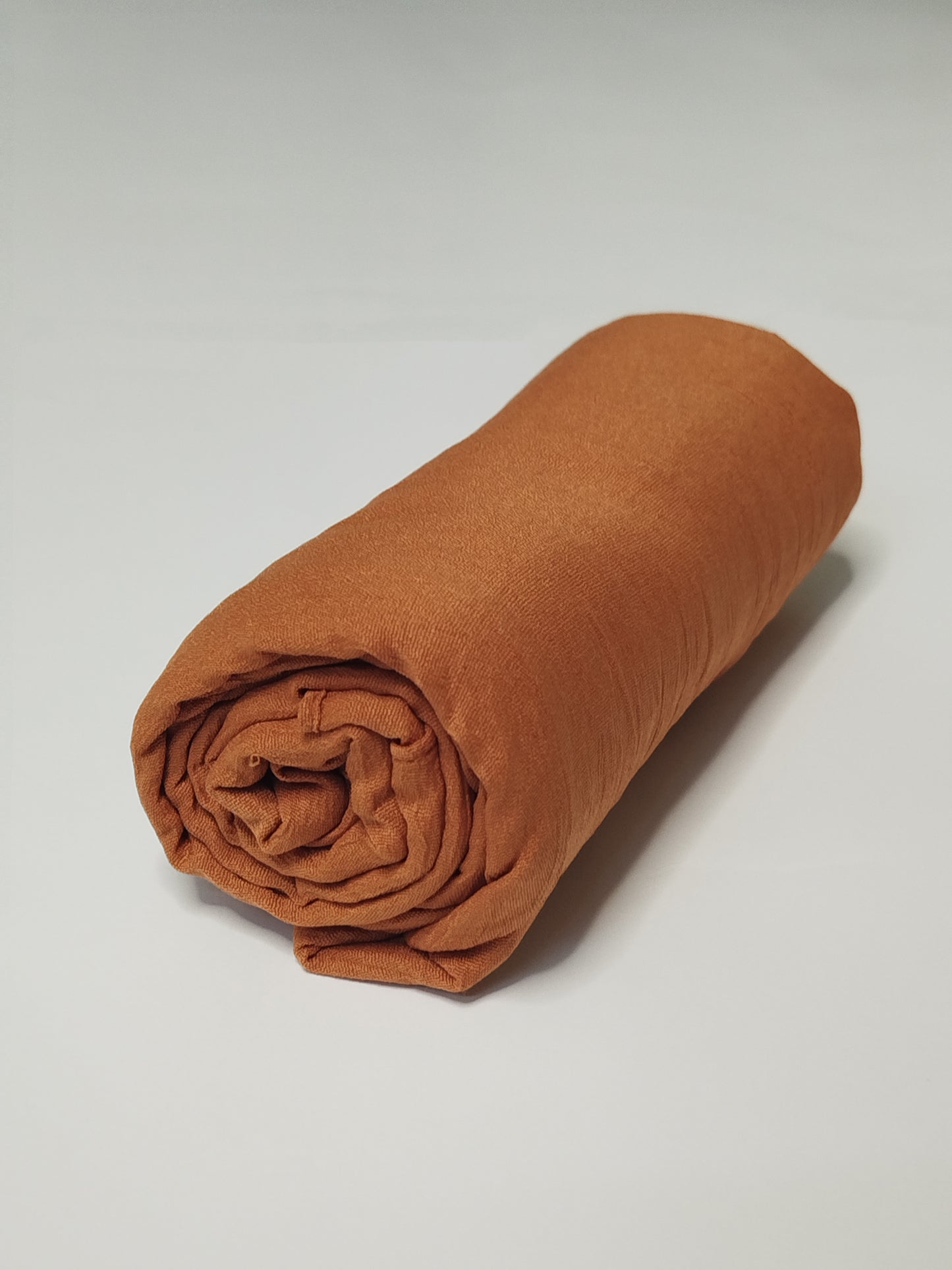 Textured Cotton Hijab: Burnt Orange